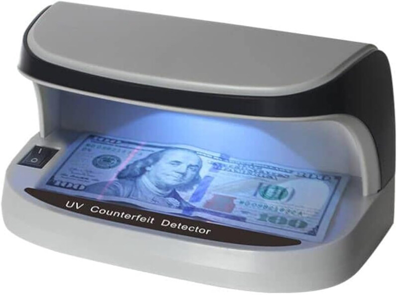

Generic UV Counterfeit Bill Money Detector, Silver