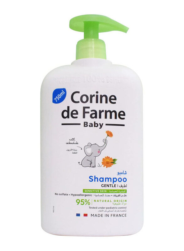 

Corine De Farme 750ml Gentle Baby Shampoo with Sulfate Free, White/Green
