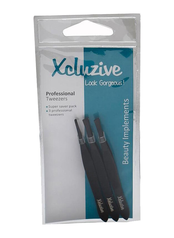 

Xcluzive Professional Tweezer Set, 3 Piece, Black