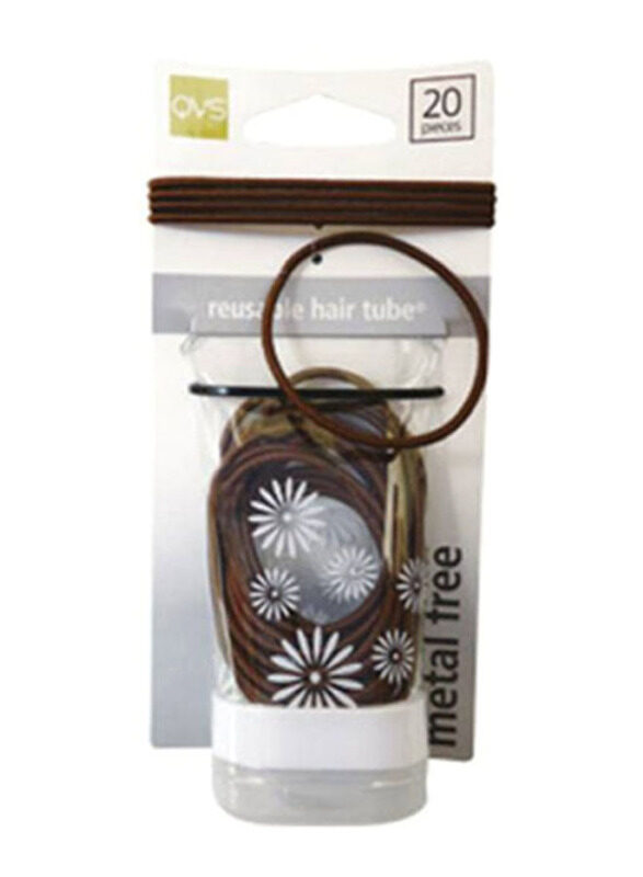 

QVS Thin Hair Elastics, 20 Pieces