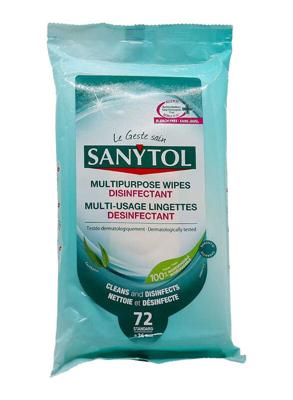 

Sanytol Multipurpose Wipes Disinfectant Sheet Set, 72 Piece