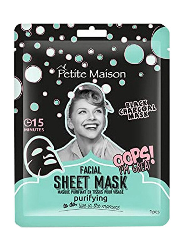 

Petite Maison Purifying Black Charcoal Facial Sheet Mask, 25ml