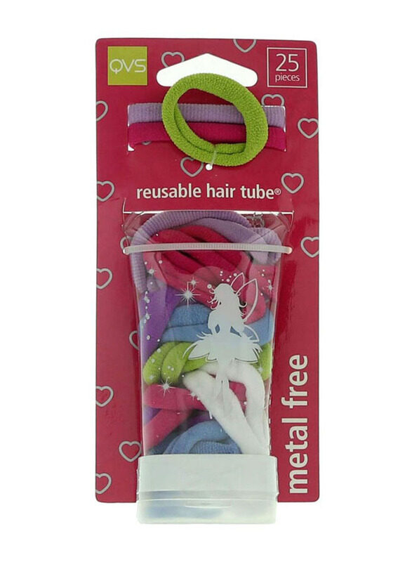 

QVS Reusable Hair Tube Ponytail Set, 25 Pieces
