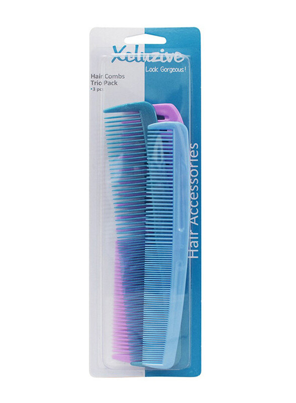 

Xcluzive Hair Combs Set, 3 Pieces