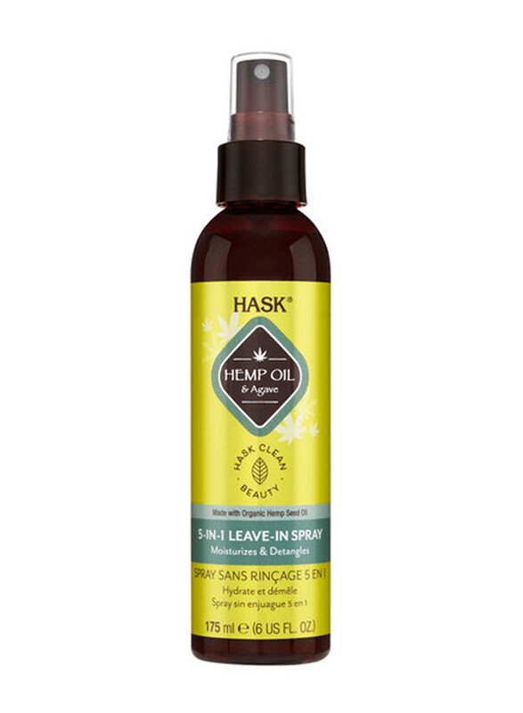 

Hask Hemp Oil & Agave 5 In 1 Leave In Spray for All Hair Types, 175ml