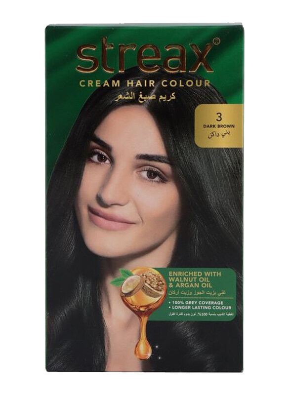 

Streax Cream Hair Color, 15ml, Dark Brown 3
