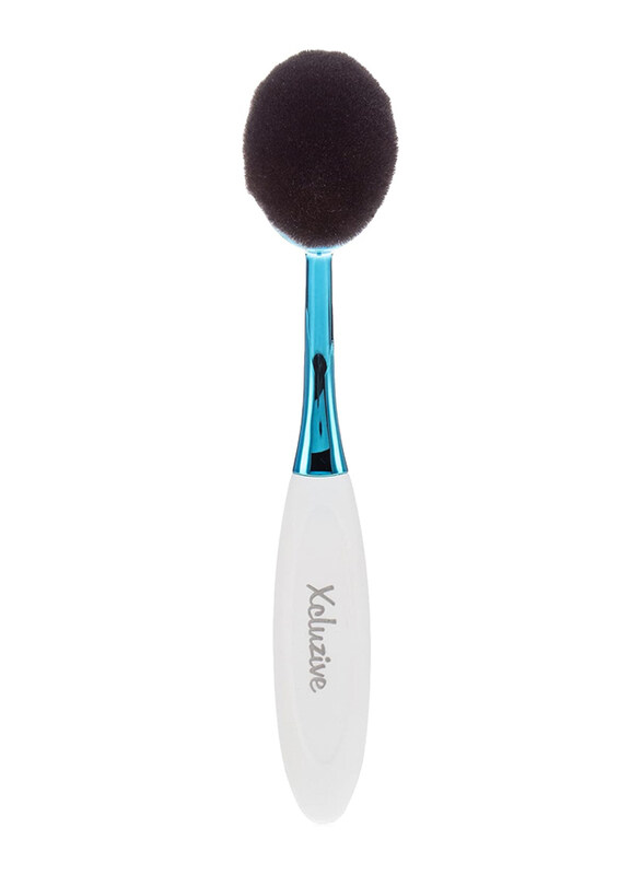

Xcluzive Oval Make-Up Face Brush, Size 3, Blue/White