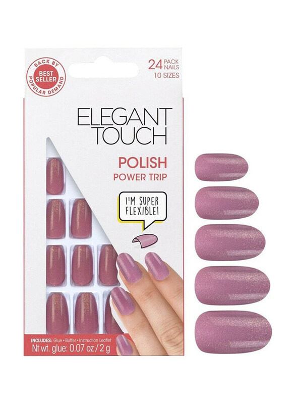

Elegant Touch Polish Nails, Power Trip, Purple