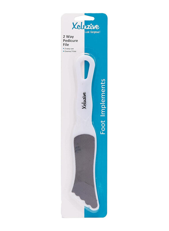 

Xcluzive 2-Way Pedicure File with Coarse & Fine, White