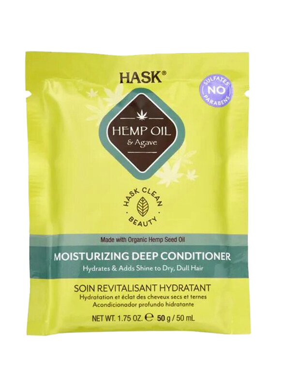 

Hask Hemp Oil & Agave Moisturizing Deep Conditioner for All Hair Types, 50gm