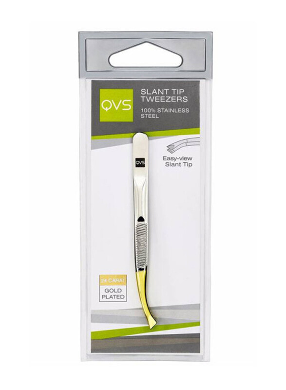 

QVS Truyu Slant Easy-View Tip Tweezer, Gold/Silver