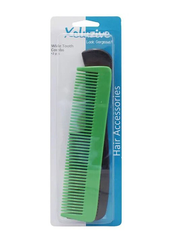 

Xcluzive Wide Tooth Combs for All Hair Types, 2 Pieces