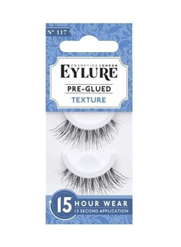 

Eylure Pre Glued Lashes, Texture 117, Black