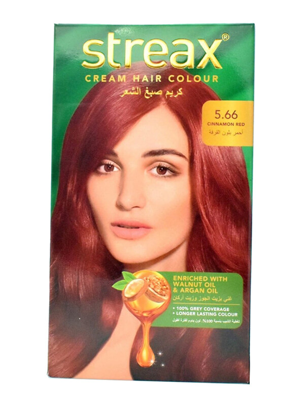 

Streax Cream Hair Color, Cinnamon Red 5.66