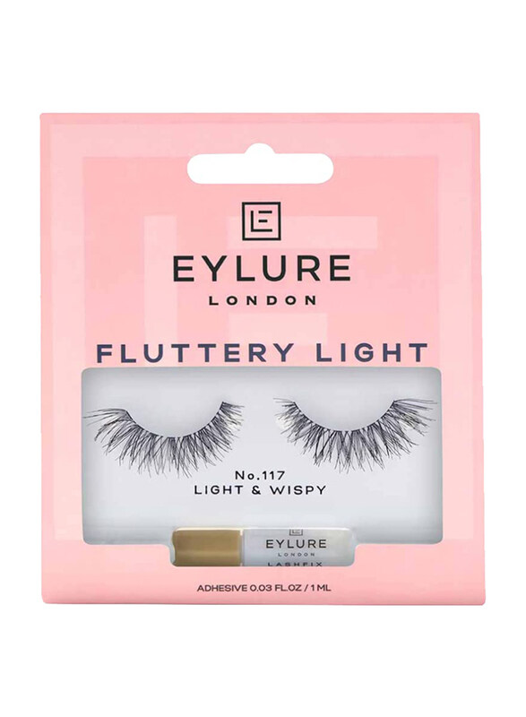 

Eylure Fluttery Light Eye Lashes, 117, Black