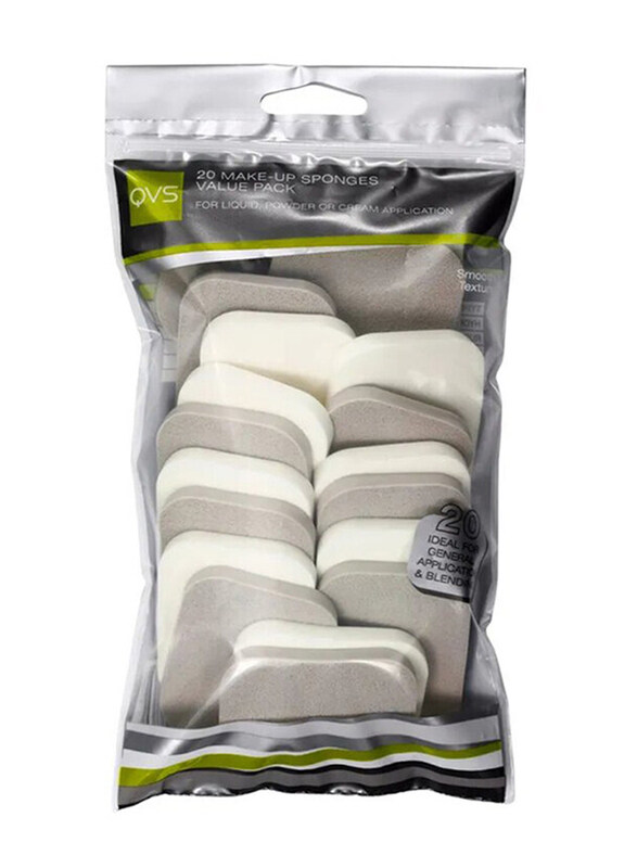 

QVS Make-Up Sponges, 20 Pieces, White