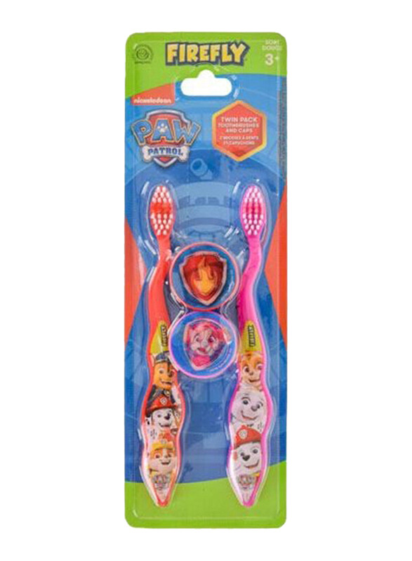 

Firefly Paw Patrol 2 x Toothbrush and 2 x Caps Pack Set