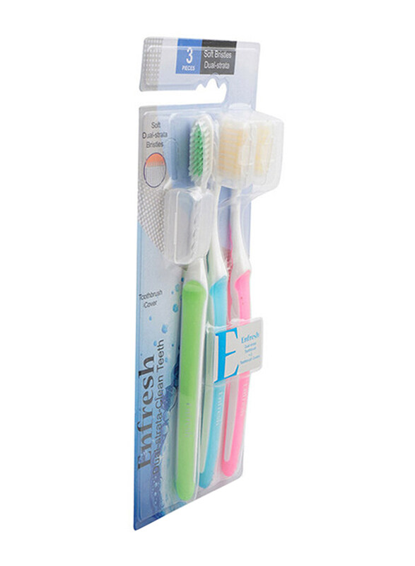 

Enfresh Toothbrush with Covers, 3 Pieces