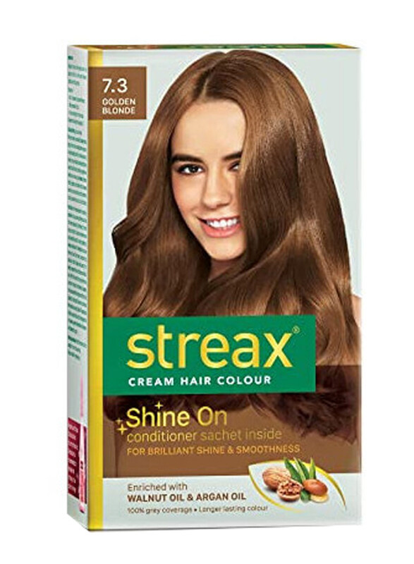 

Streax Cream Hair Color, 120ml, Golden Blonde 7.3