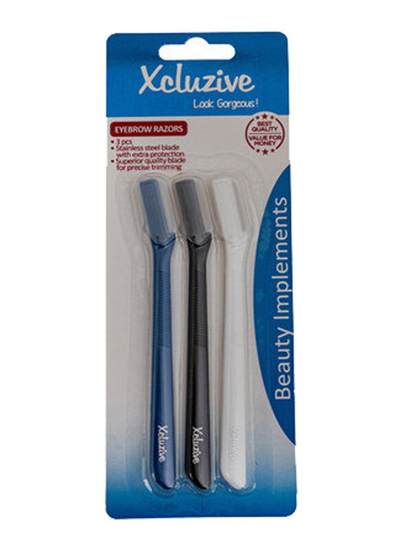

Xcluzive Eyebrow Razor Set, 3 Piece, Multicolour