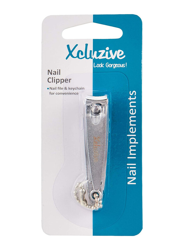 

Xcluzive Nail Clipper with Key Ring & File, Silver