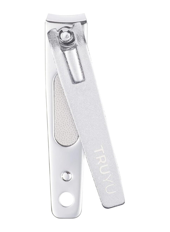 

QVS Truyu Laser File Nail Clipper with Curved Blades, Silver