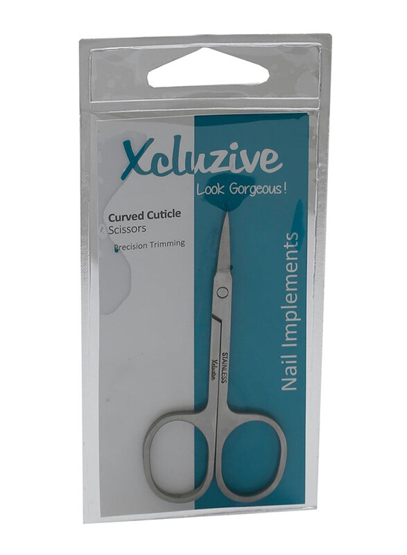 

Xcluzive Curved Cuticle Scissors with Extra Fine, Silver