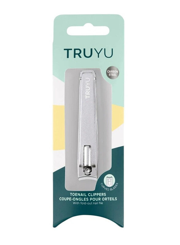 

QVS Truyu Toenail Clipper with Curved Blade, Silver