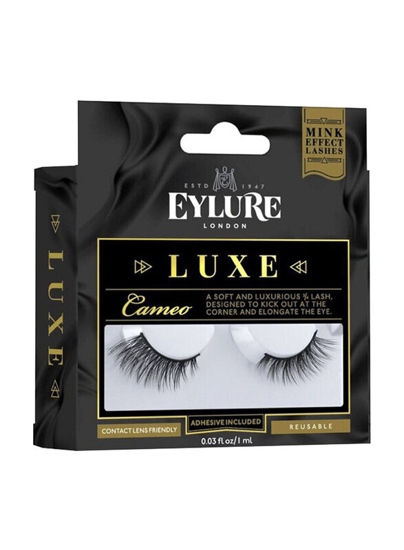 

Eylure Luxe Collection Lashes, Cameo Faux Mink, Black