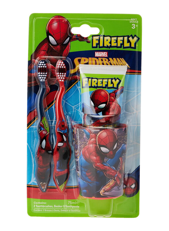 

Firefly Marvel Spider-Man Toothpaste with 2 x Toothbrushes and Beaker, 4 Pieces