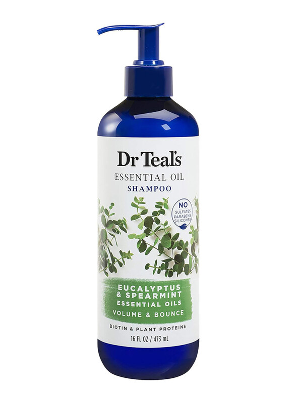

Dr. Teal's Eucalyptus & Spearmint Essential Oil Volume & Bounce Shampoo for All Hair Types, 473ml