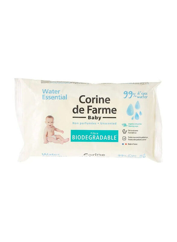 

Corine De Farme 56-Piece Water Essential Baby Wipe Set, White