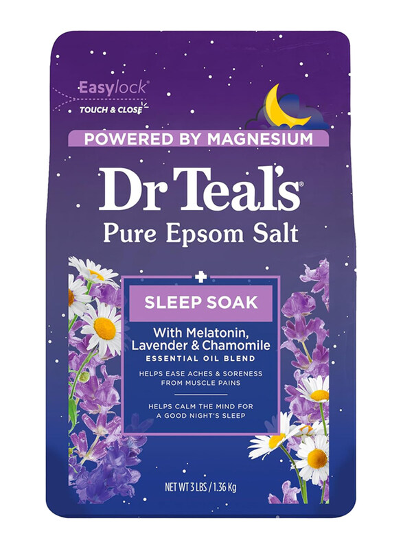 

Dr. Teals Epsom Bath Salt with Melatonin Lavender & Chamomile Essential Oils, 1.36 Kg