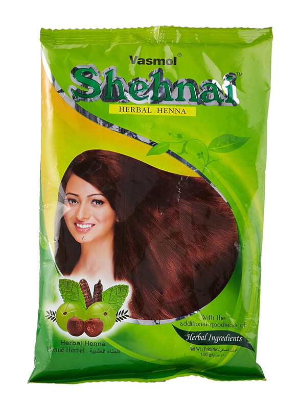 

Vasmol Shehnai Plus Mehendi Henna Powder, 150g, Dark Brown