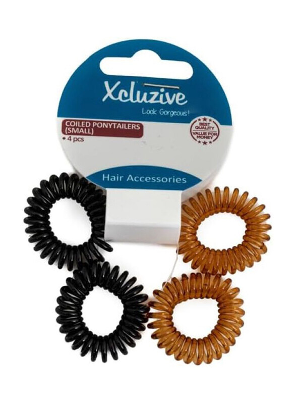 

Xcluzive Small Coiled Ponytailers, 4 Pieces