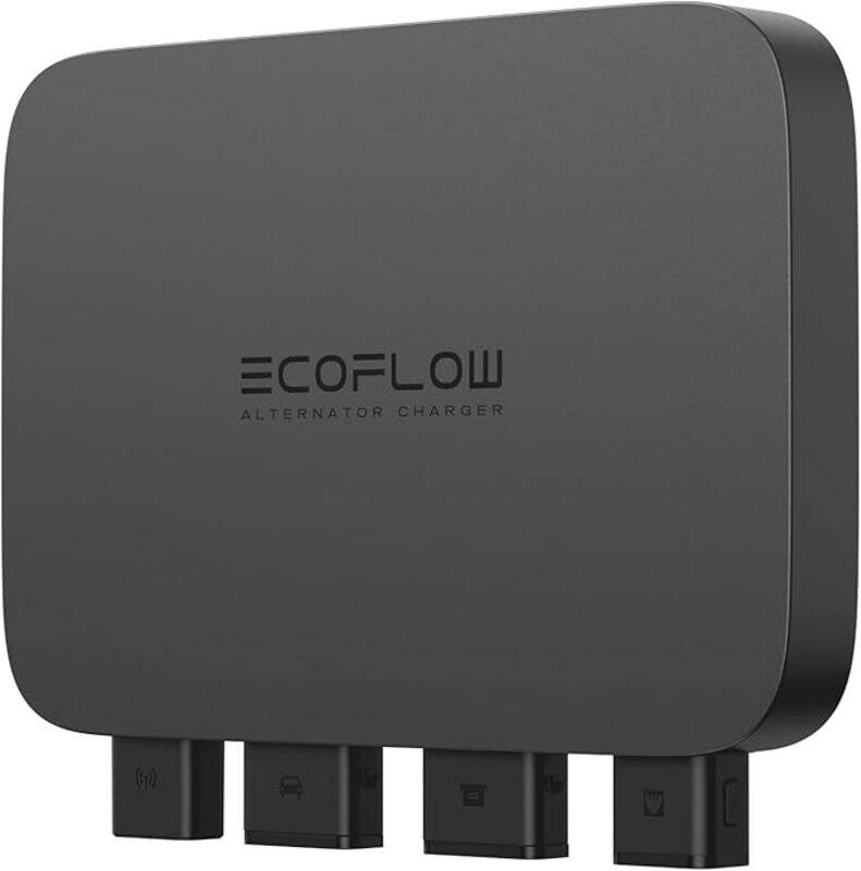 

EF ECOFLOW 800W Alternator Charger, 3-in-1 Fast DC-DC Charger for Portable Power Stations, Vehicle Battery Charger & Jump Starter 8 times Faster Than