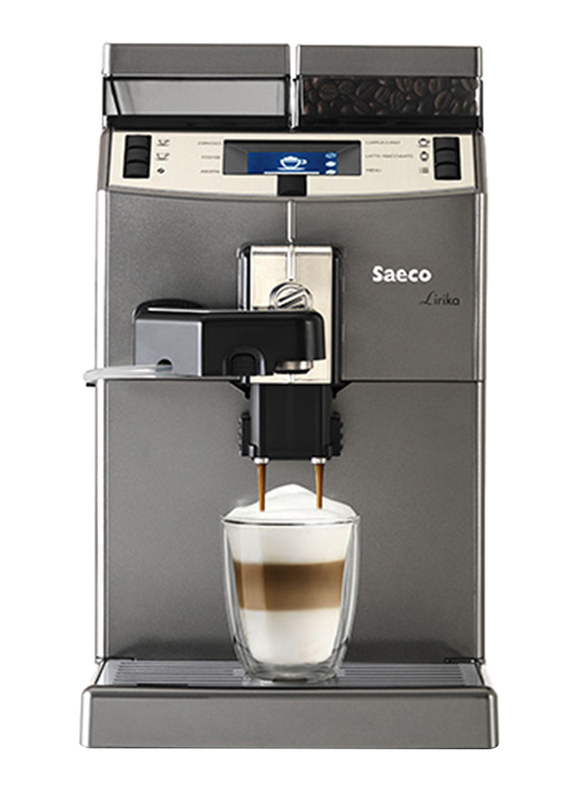 Saeco Lirika One Touch Cappuccino Coffee Machine, 1850W, 10004768, Black/Silver