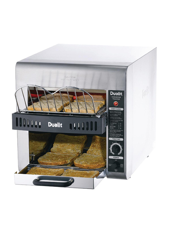Dualit 2-Slice Conveyor Toaster, 3800W, DCT2T, Silver/Black