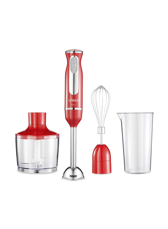 

Ufesa Ergonomic and Anti-Splash Design Hand Blender, 600W, BP3443, Red