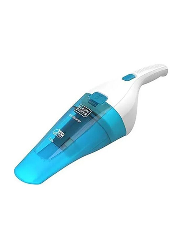 

Black+Decker Cordless Handheld Vacuum Cleaner with Lithium Technology & Double Filtering System, 5.4W, WDC115WA-B5, White/Blue