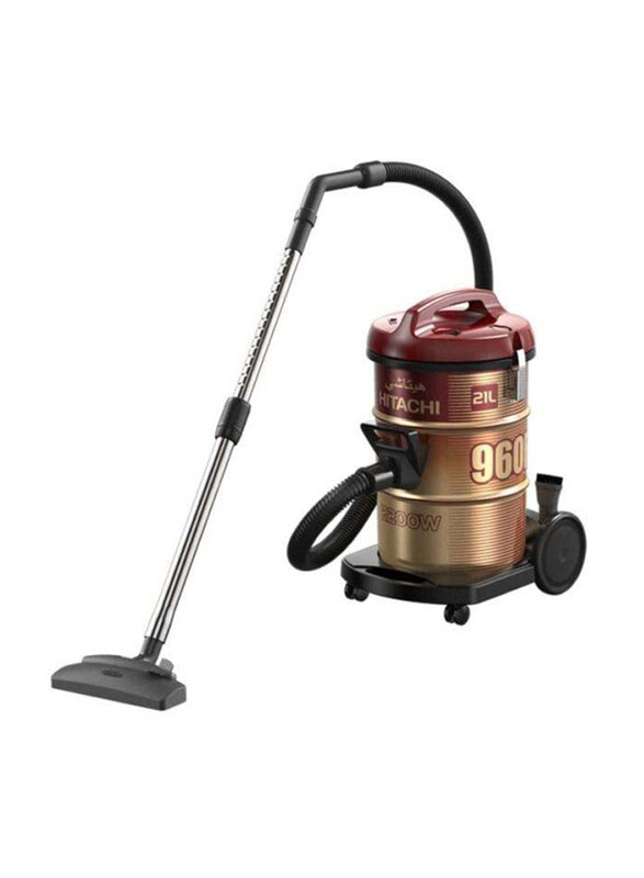 

Hitachi Drum Vacuum Cleaner, 21L, 2200W, CV960F, Red/Gold