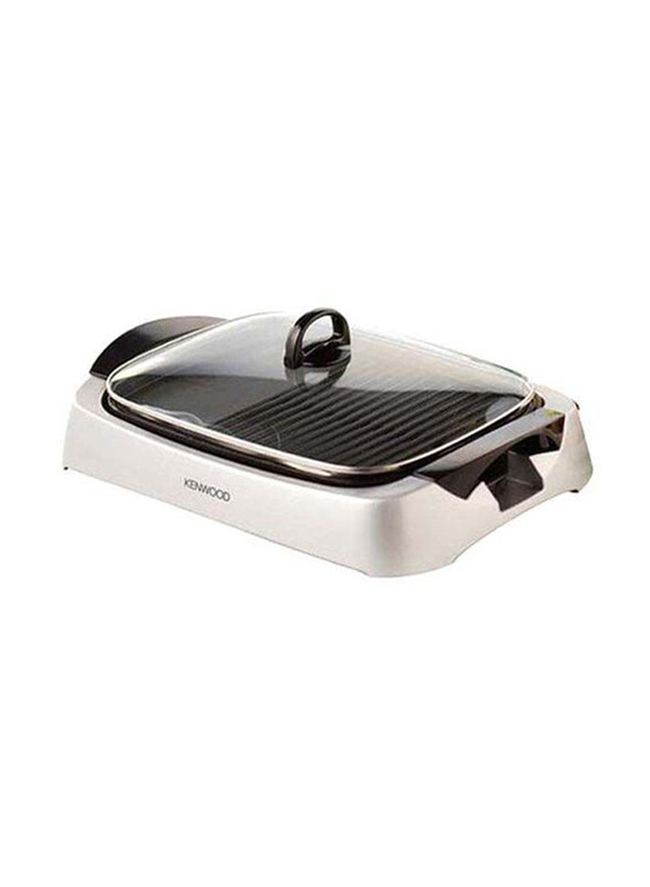 

Kenwood Variable Temperature Control Drip Tray Health Grill with Glass Lid, 2000W, HG266, Black/Silver