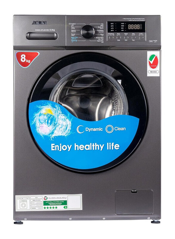 

Akai 8Kg Front Load Washer Washing Machine, Titanium Gray