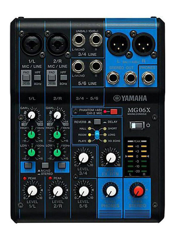 

Yamaha Compact 6-Channel Mixer, MG06X_A036, Black