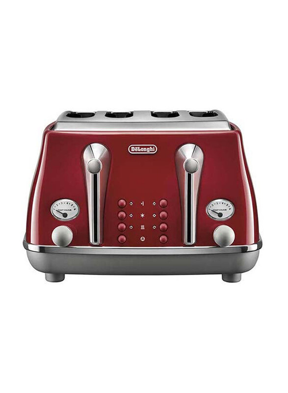 

De'Longhi Icona Capitals 4-Slice Toaster, 1800W, CTOC4003.R, Red