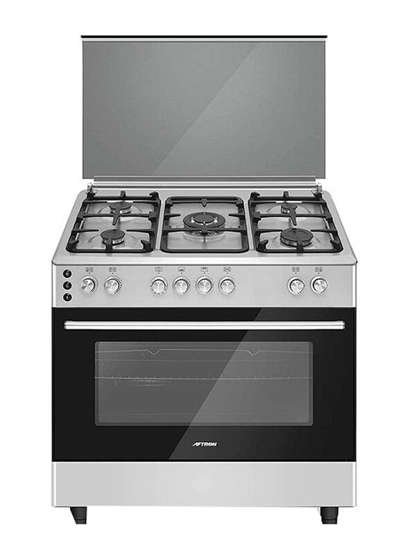 

Aftron 5-Burner Gas Cooker with Oven, AFGR9075CFSD, Silver