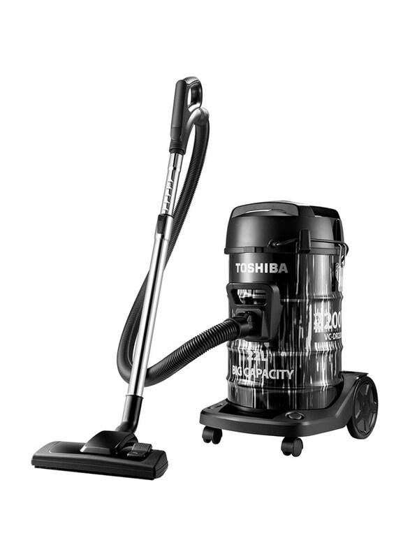

Toshiba Drum Vacuum Cleaner with Precise & Adjustable Airflow, 22L, 2200W, VC-DR220ABF(G), Black/Grey