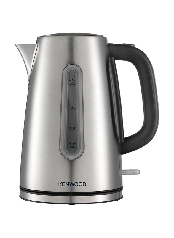 

Kenwood 1.7L Stainless Steel Cordless Electric Kettle with Auto Shut-Off and Removable Mesh Filter, 2200W, ZJM10.000SS, Silver/Black