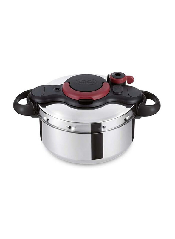 

Tefal 6 Ltr Stainless Steel Round Pressure Cooker, P4620768, Silver