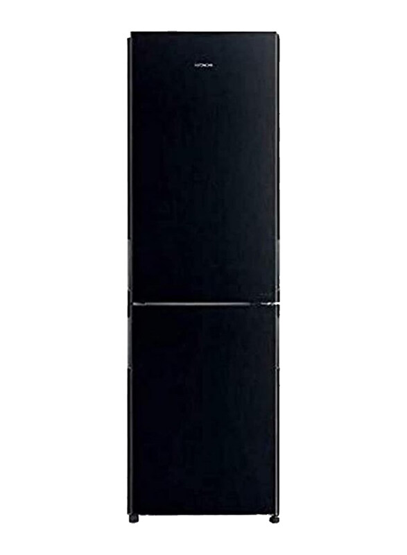 

Hitachi 410L Bottom Mount Double Door Refrigerator, RBG410PUK6GBK, Black